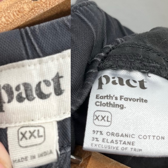 Pact Plus Size Cotton Classic Woven Twill Drawstring Crop Pant size XXL - Picture 9 of 9